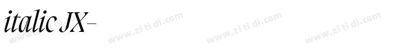 italic JX字体转换